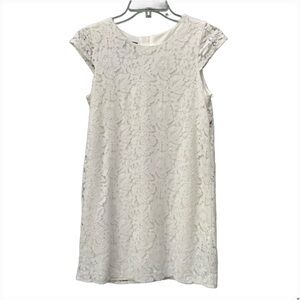 Girls 16 Laundry by Shelli Segal White Floral Flowers Formal Easter Dress